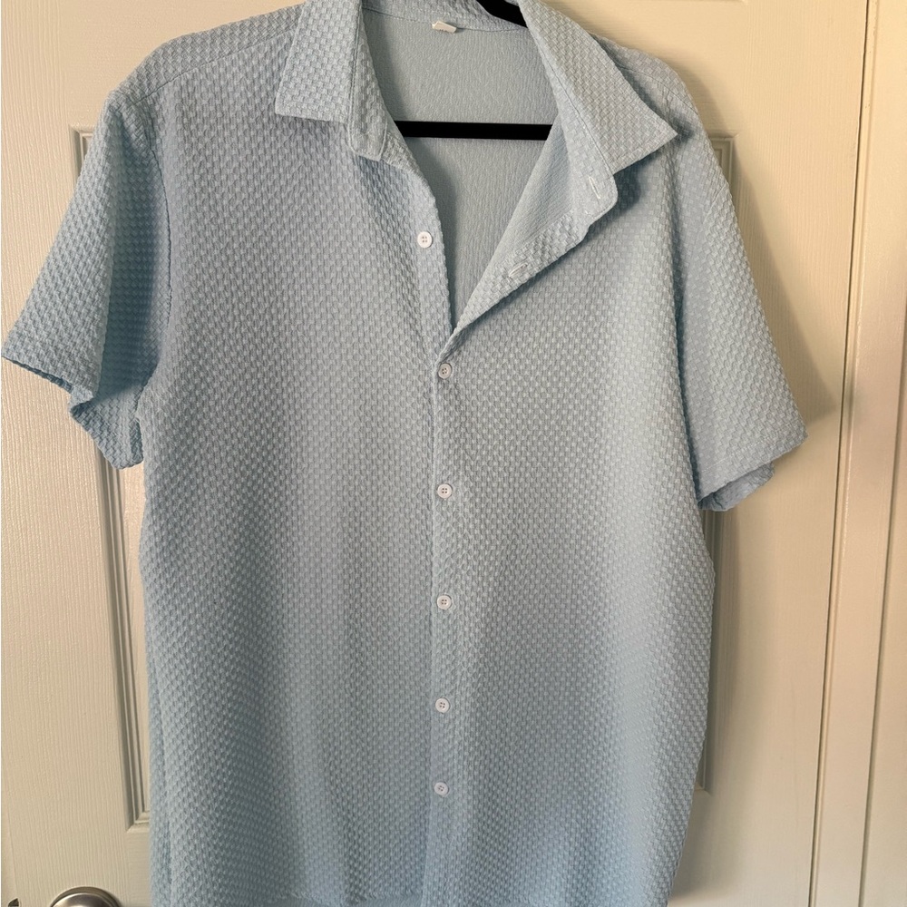 Hooey Light Blue Casual Button Down Shirt